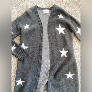 Olive + Oak star knit open cardigan